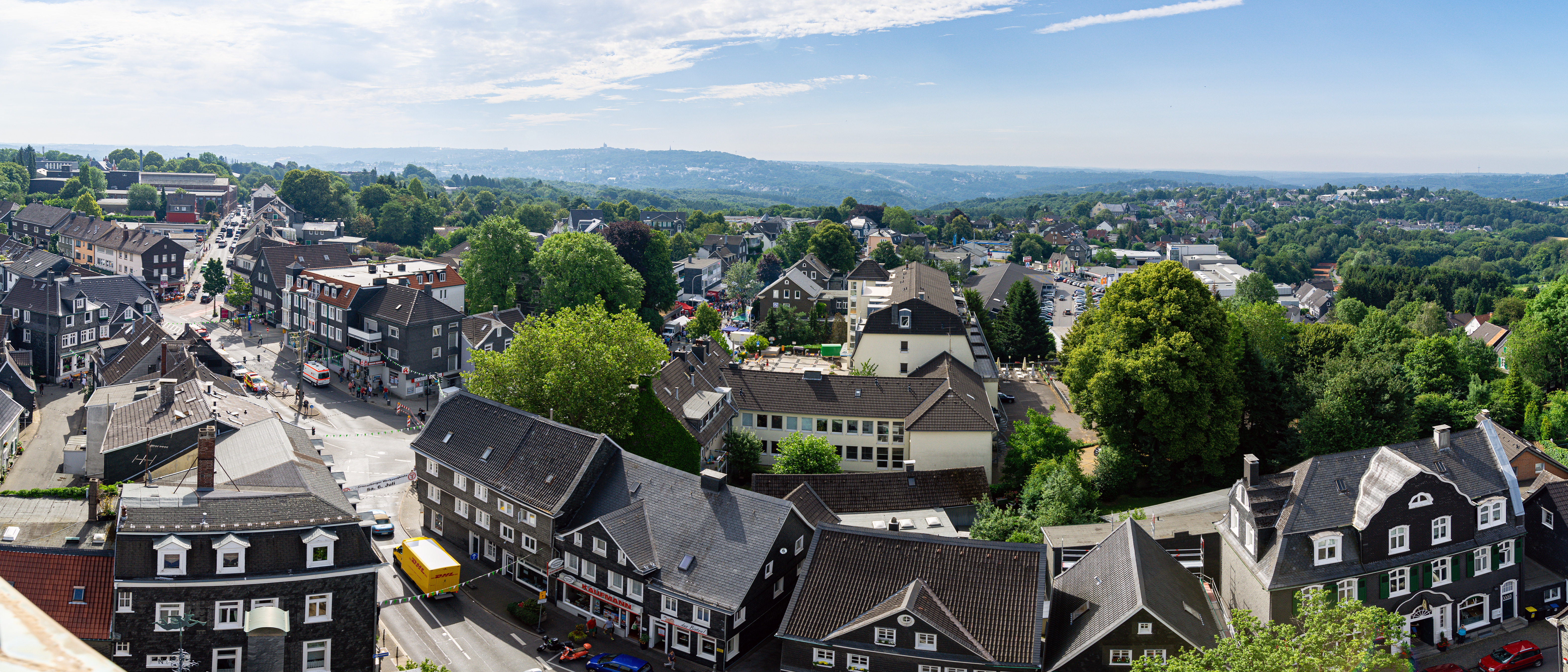 Cronenberg von oben: Blick vom Turm der Reformierten Kirche